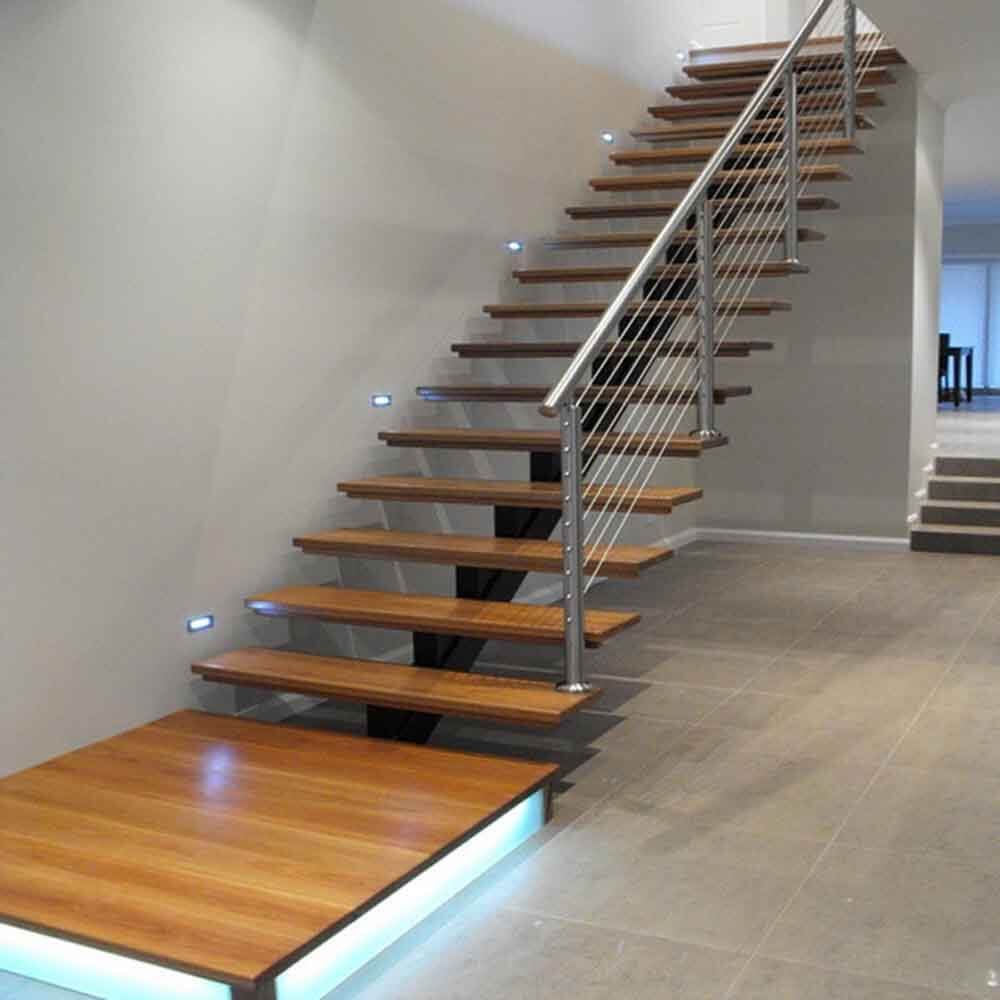 Stainless steel vertical balusters for staircase railing