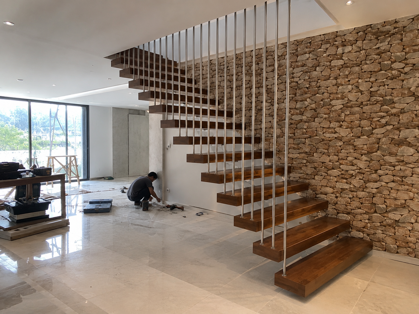 Custom Floating Staircase